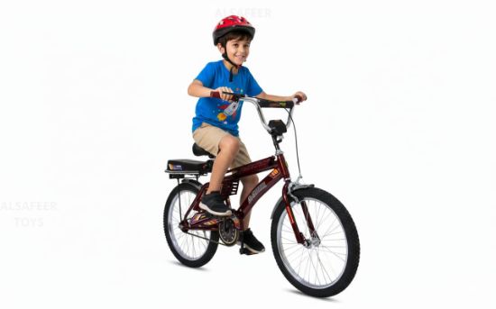 صورة سيكل رامبو الاصلي  عنابي مقاس 20 رفارف نيكل